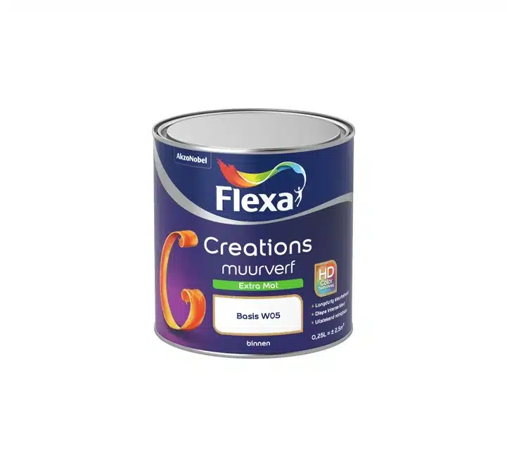 Flexa kleurtester muurverf lichte kleur