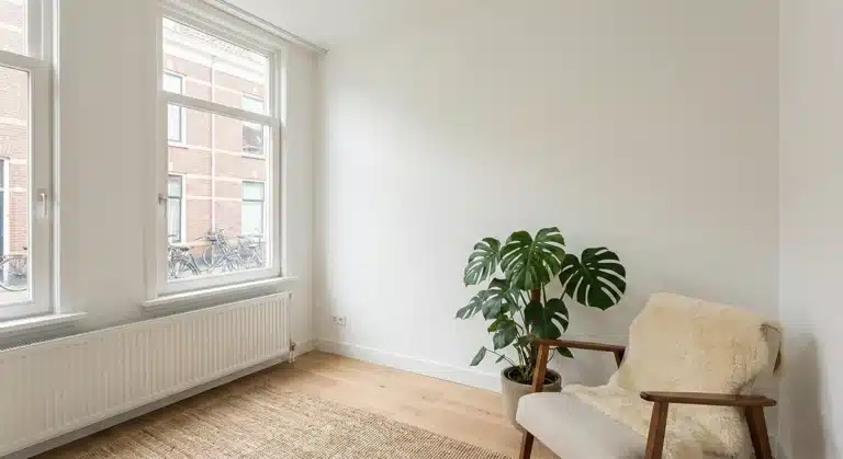 RAL 9010 voorbeeld op de muur