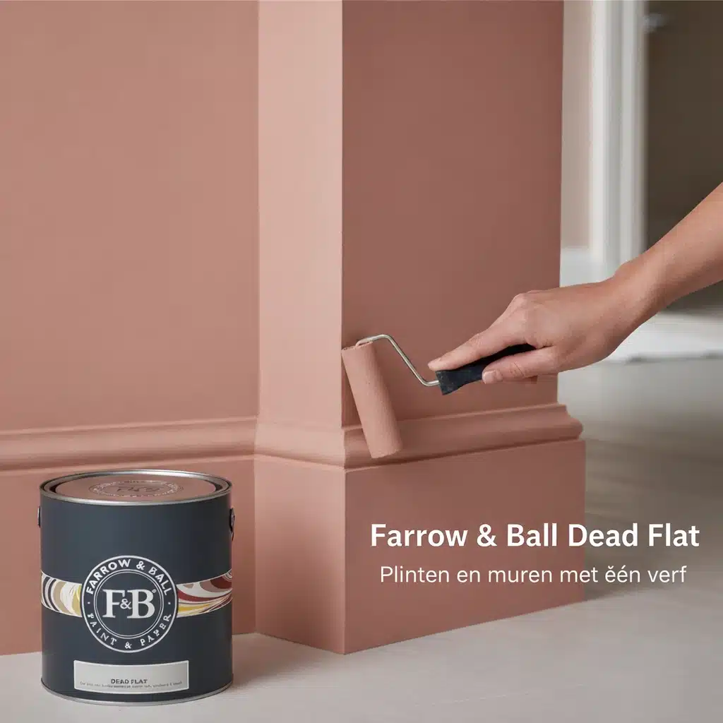 Farrow and Ball Dead Flat plint en muur