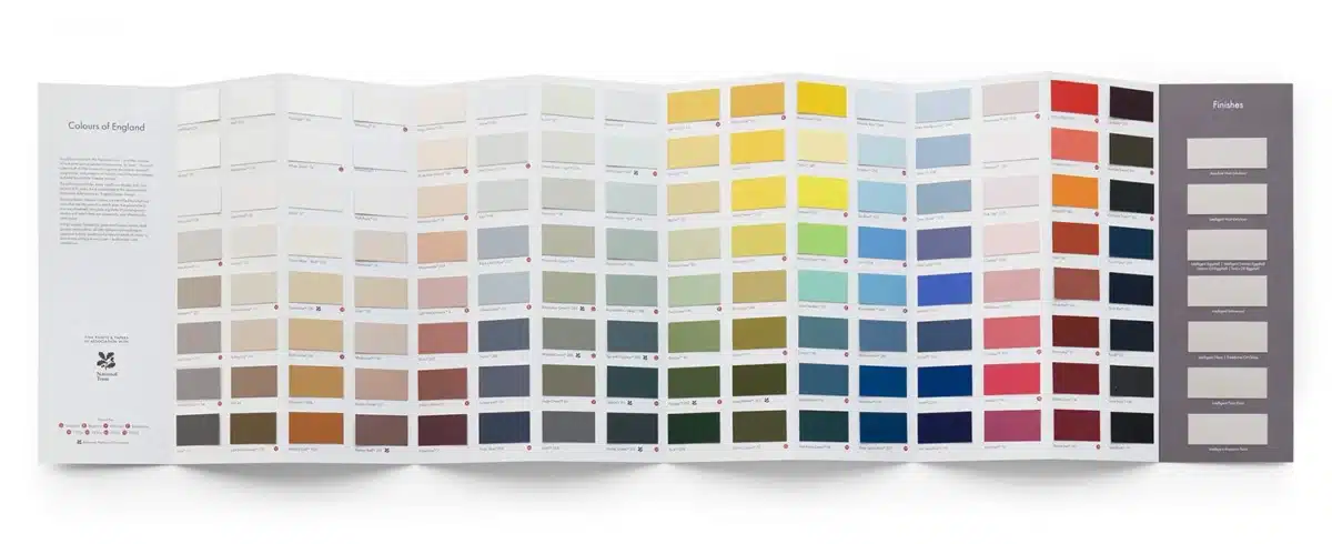 Little Greene kleurenkaart geopend