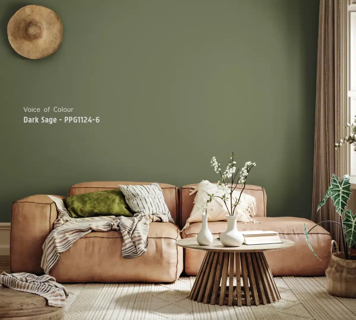 Dark Sage groene muurverf kleur