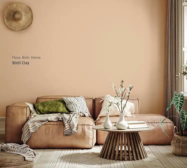 Flexa kleur Binti Clay op de muur