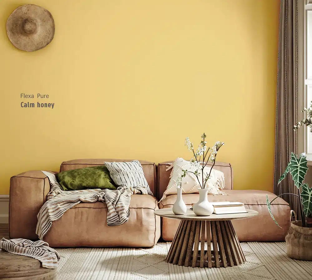 Calm honey Flexa Pure op de muur