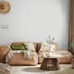 soft grey Flexa Pure voorbeeld op de muur